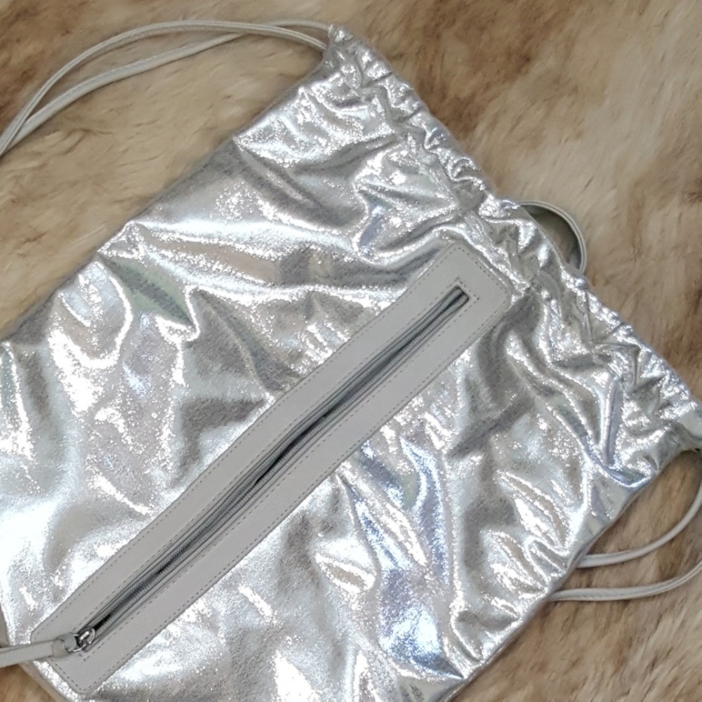 Silver Drawstring Backpack - Picture 6 of 7